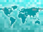 World Map Means Countries Global And Globalization Stock Photo