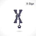 Creative X- Letter Icon Abstract Logo Design  Template Stock Photo