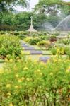 Kanchanburi, Thailand - May 3, 2014: Chungkai War Cemetery This Is Historical Monuments Where To Respect Prisoners Of The World War 2 Rest In Peace Here In Kanchanaburi Province, Thailand Stock Photo