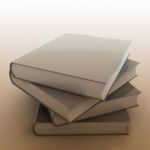 3d Blank Book Cover Grey Background Stock Photo