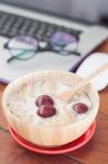 Granola With Fruits On Work Station Stock Photo