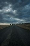 Road Out In The Countryside Stock Photo