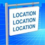 House Location Indicates Placard Town And Residence Stock Photo