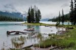 Maligne Lake Stock Photo