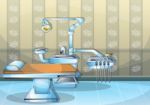 Cartoon  Illustration Interior Surgery Operation Room With Separated Layers Stock Photo