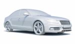 3d Car White Blank Template Stock Photo