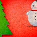 Snowman And Christmas Tree Stock Photo