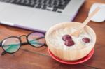 Granola With Fruits On Work Station Stock Photo