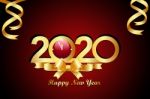 2020 Happy New Year Celebration Greetings Stock Photo