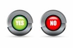 Yes And No Button Stock Photo