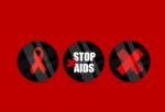 Aids Awareness Red Ribbon. World Aids Day Stock Photo