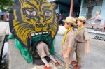 Student 9-10 Years Old, Welcome To Boy Scout Camp In Bangkok Thailand Stock Photo