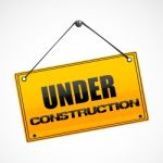 Under Construction Board Stock Photo