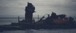 Dark And Gloomy Effect On The Shipwrecks At Tangalooma Island Stock Photo