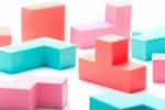 Pastel Isolate Toy Blocks Stock Photo