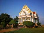 Worship Buddhist Pavilion Statue At Temple In Thailand  Stock Photo