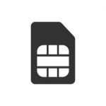 Sim Card Symbol Icon  Illustration On White Backgrou Stock Photo