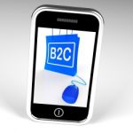 B2c Bag Displays Business To Customer Online Buying Stock Photo