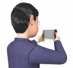 Smartphone Character Represents Business Person And Businessman Stock Photo