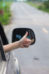 Woman Hand Doing Thumbs-up Stock Photo