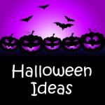 Halloween Ideas Shows Trick Or Treat And Autumn Stock Photo