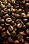 Roasted Coffee Beans Background Stock Photo