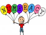 Numeracy Balloons Represents Youths Son And Numerical Stock Photo