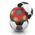 Portugal Soccer Ball Isolated White Background Stock Photo