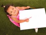 Child Is Drawing Stock Photo