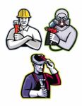 Tradesman Mascot Collection Stock Photo