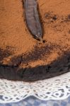 Homemade Carob Bean Cake Stock Photo