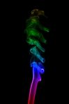 Abstract Smoke Isolated On Black Background Stock Photo