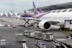 The Thai Airways Plane Stock Photo