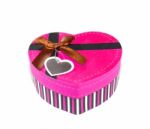 Pink Heart-shaped Box Stock Photo