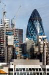 London Skyline As Seen From The Monument Stock Photo