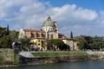 View Of San Giorgio In Braida Church In Verona Stock Photo