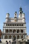 Town Hall Clock Tower In Poznan Stock Photo