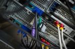 Storage Servers In Data Room Domestic Room Stock Photo