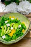 Fresh Avocado Salad Stock Photo