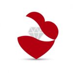  Diamond Love Heart Illustration Stock Photo