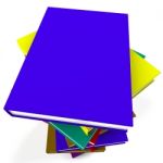 Multicolored Stacked Books Stock Photo