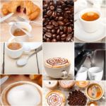 Selection Of Different Coffee Type On Collage Composition Stock Photo