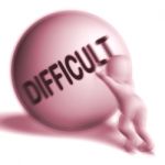 Difficult Sphere Means Hard Challenging Or Problematic Stock Photo