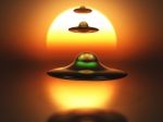 Alien Spaceship Stock Photo