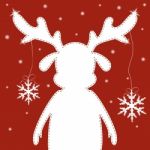 Reindeer With Snowflake Stock Photo