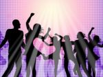 Dancing Party Means Disco Music And Celebration Stock Photo