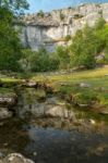 View Of The Countryside Around Malham Cove In The Yorkshire Dale Stock Photo