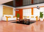 Modern Interior Living Room Stock Photo