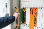 Fix Network Switch In Data Center Room Stock Photo