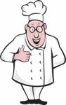 Chef Cook Thumbs Up Isolated Cartoon Stock Photo